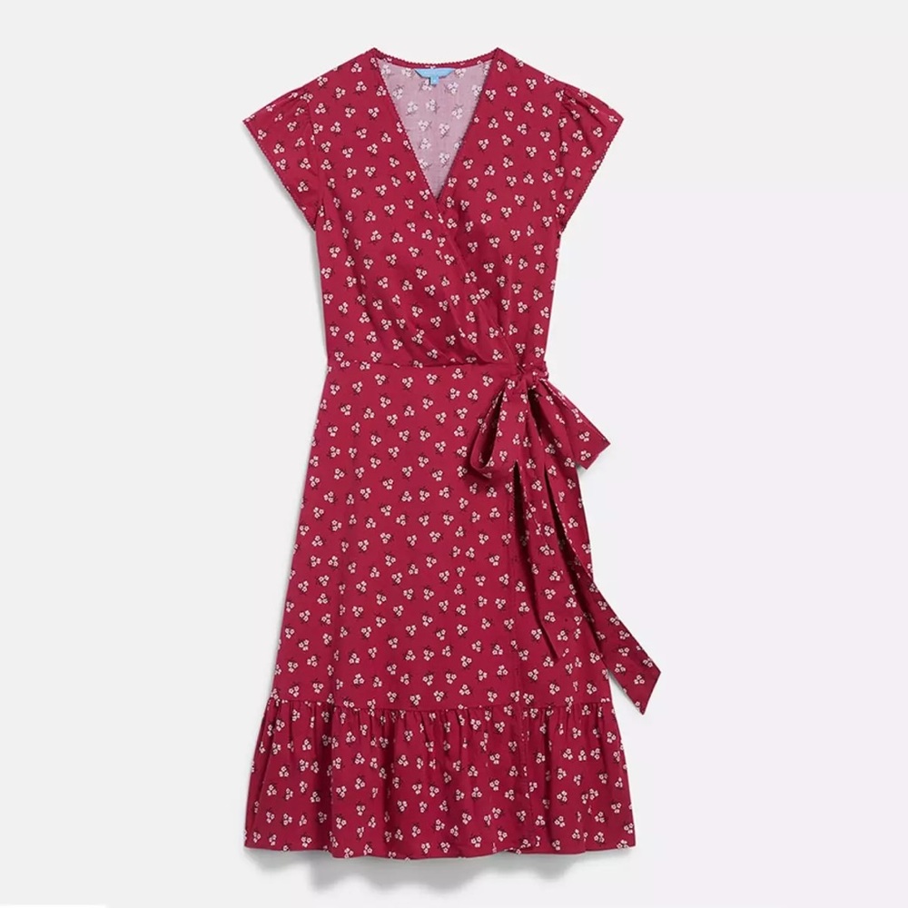 Draper James Floral Wrap Flounce Dress